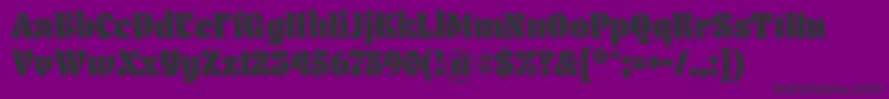 Aromatron Regular Font – Black Fonts on Purple Background