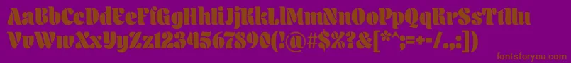 Aromatron Regular Font – Brown Fonts on Purple Background