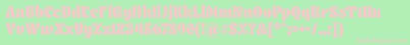 Aromatron Regular Font – Pink Fonts on Green Background