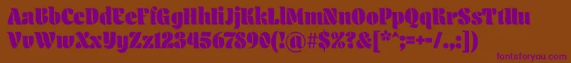 Aromatron Regular Font – Purple Fonts on Brown Background