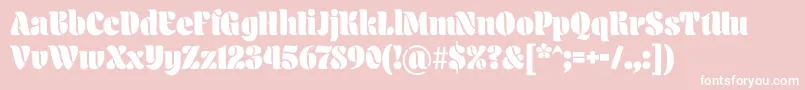 Aromatron Regular Font – White Fonts on Pink Background
