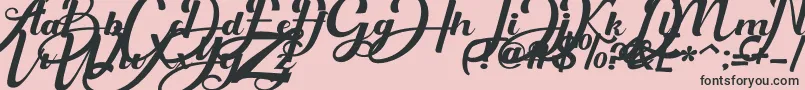 Arpeggio Font – Black Fonts on Pink Background