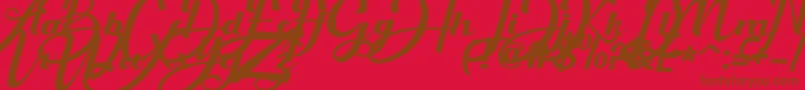 Arpeggio Font – Brown Fonts on Red Background