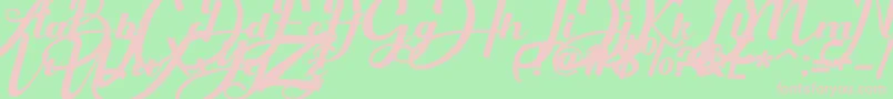 Arpeggio Font – Pink Fonts on Green Background