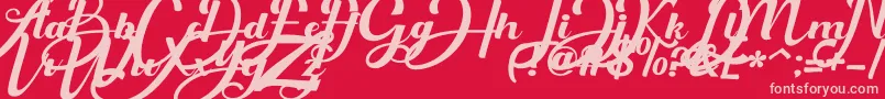 fuente Arpeggio – Fuentes Rosadas Sobre Fondo Rojo