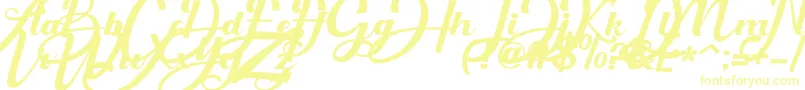 Шрифт Arpeggio – жёлтые шрифты