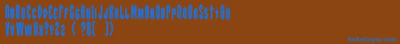 ARROWMAN FONTDEMO Font – Blue Fonts on Brown Background