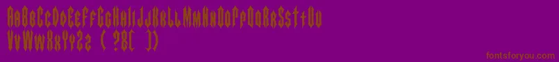 ARROWMAN FONTDEMO Font – Brown Fonts on Purple Background