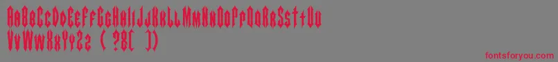 ARROWMAN FONTDEMO-Schriftart – Rote Schriften auf grauem Hintergrund