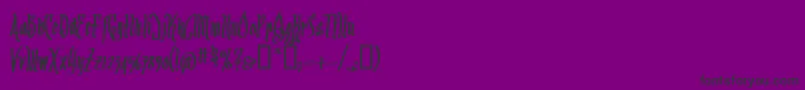 Шрифт ARRRMB   – чёрные шрифты на фиолетовом фоне