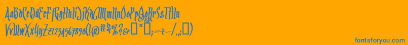 More about ARRRMB Font ARRRMB Font – Blue Fonts on Orange Background