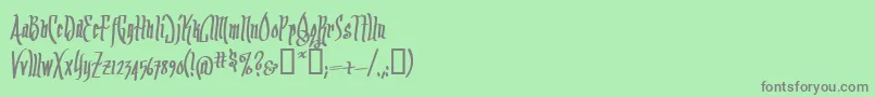 フォントARRRMB   – 緑の背景に灰色の文字