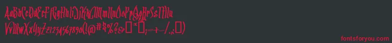 ARRRMB   Font – Red Fonts on Black Background