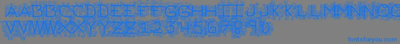 PfVeryverybadfont19 Font – Blue Fonts on Gray Background