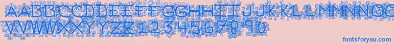 PfVeryverybadfont19 Font – Blue Fonts on Pink Background