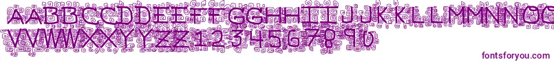 PfVeryverybadfont19 Font – Purple Fonts on White Background