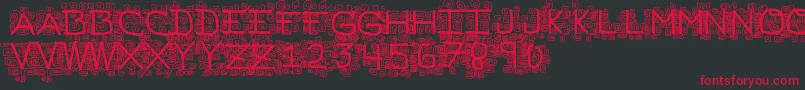 PfVeryverybadfont19 Font – Red Fonts on Black Background