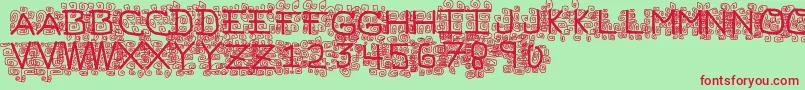 fuente PfVeryverybadfont19 – Fuentes Rojas Sobre Fondo Verde