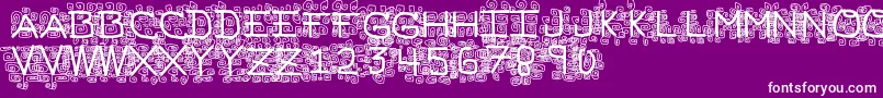 fuente PfVeryverybadfont19 – Fuentes Blancas Sobre Fondo Morado