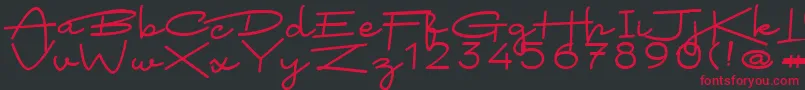 Arsokiela Regular Font – Red Fonts on Black Background