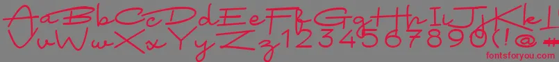 Arsokiela Regular Font – Red Fonts on Gray Background