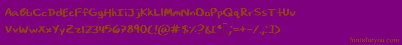 Art Class Font – Brown Fonts on Purple Background