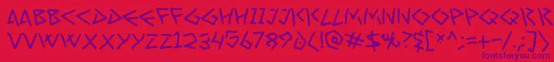 Art Greco Font – Purple Fonts on Red Background