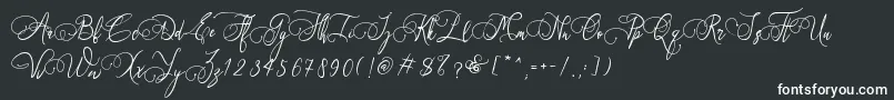 Art Maria Font – White Fonts on Black Background