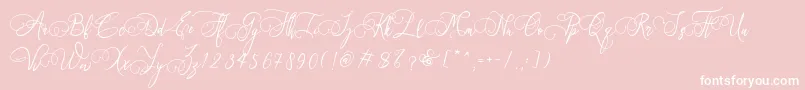 Art Maria Font – White Fonts on Pink Background