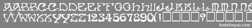 Art Nouveau Caps Font – White Fonts on Gray Background