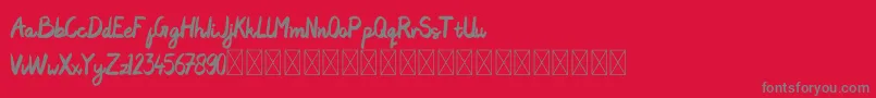 Artdraws Demo Font – Gray Fonts on Red Background