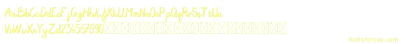 Artdraws Demo Font – Yellow Fonts on White Background