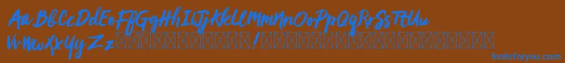 ArtelisFree Font – Blue Fonts on Brown Background