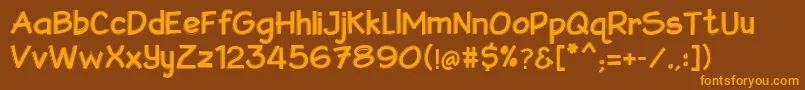 Artescratch Font – Orange Fonts on Brown Background
