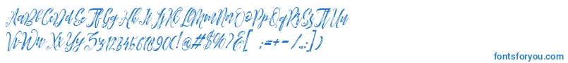 Шрифт Arthands – синие шрифты