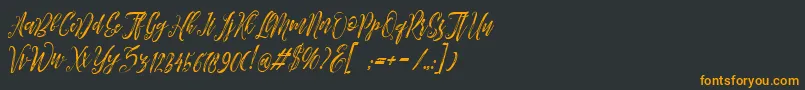 Шрифт Arthands – оранжевые шрифты на чёрном фоне