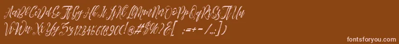 Шрифт Arthands – розовые шрифты на коричневом фоне