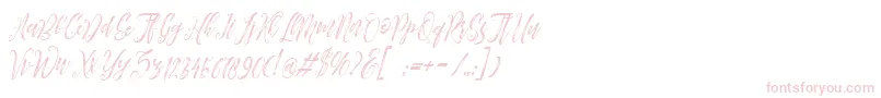 Arthands-fontti – vaaleanpunaiset fontit valkoisella taustalla
