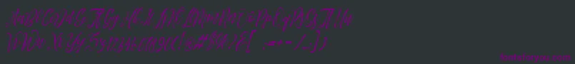 Arthands-fontti – violetit fontit mustalla taustalla