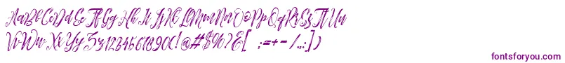 Arthands-Schriftart – Violette Schriften auf weißem Hintergrund