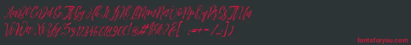 Шрифт Arthands – красные шрифты на чёрном фоне