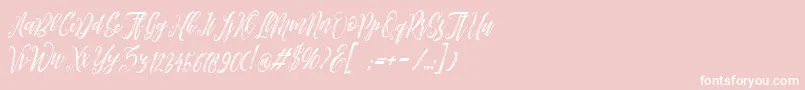 Шрифт Arthands – белые шрифты на розовом фоне