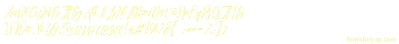 Arthands-Schriftart – Gelbe Schriften