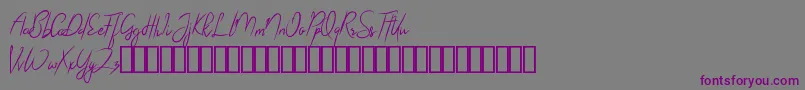 Arthegos Demo Font – Purple Fonts on Gray Background