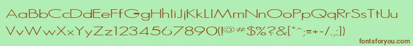 Pcgoodserif Font – Brown Fonts on Green Background