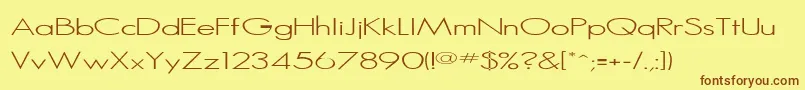 Pcgoodserif Font – Brown Fonts on Yellow Background
