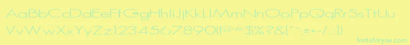 Pcgoodserif Font – Green Fonts on Yellow Background