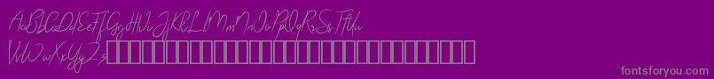 Arthegos Demo-Schriftart – Graue Schriften auf violettem Hintergrund
