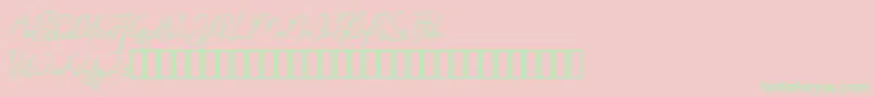 Arthegos Demo Font – Green Fonts on Pink Background