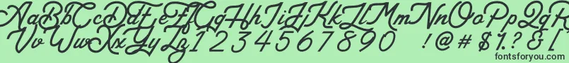 Arthington Font – Black Fonts on Green Background